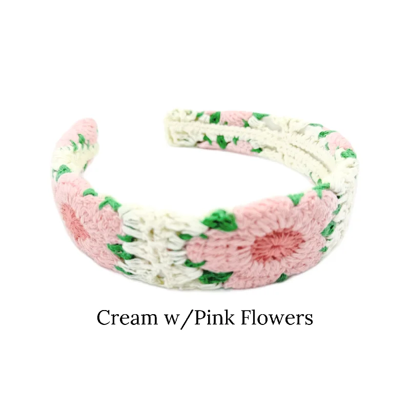 Cream w/ Pink Flowers