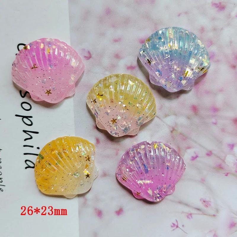 Wholesale Resin Seashell Sequins DIY Kids Accessories