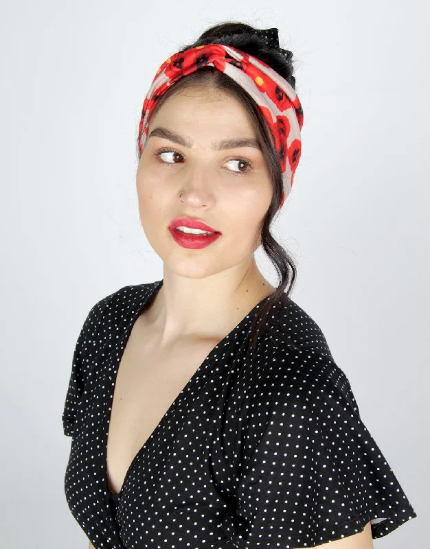 Provincial Poppy - Classic Twist Headwrap