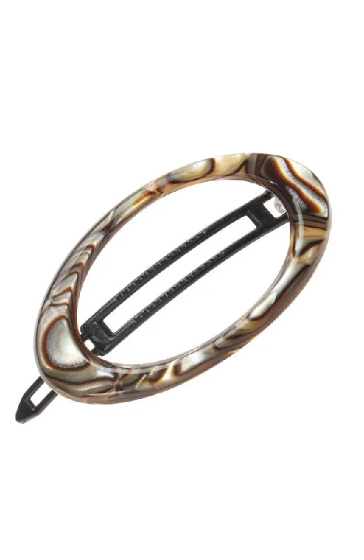 Cutout Oval Plastic Tige Boule Barrette - Classic