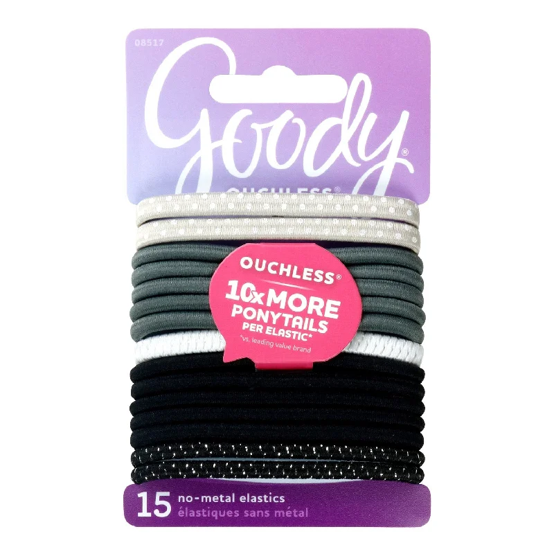 Goody 15 Ouchles No Metal Elastics 10X More Ponytails