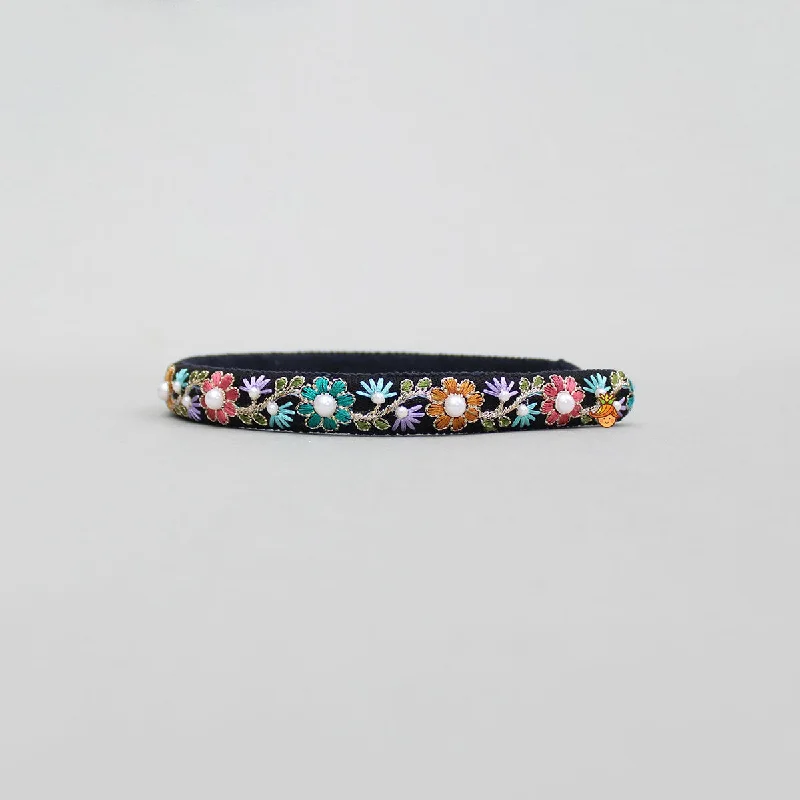 Multicolour Floral Embroidered Hairband