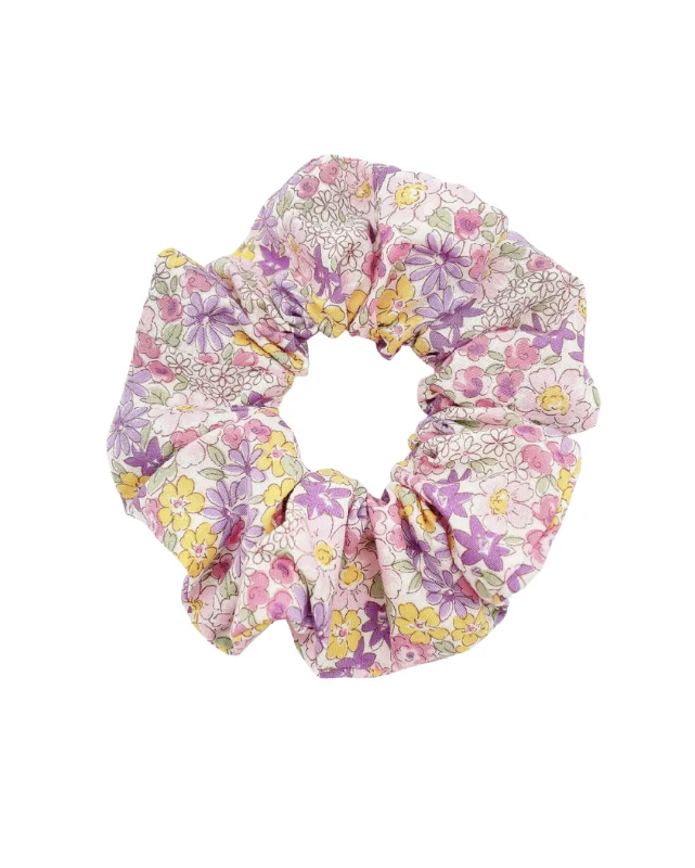 Purple Floral Scrunchie