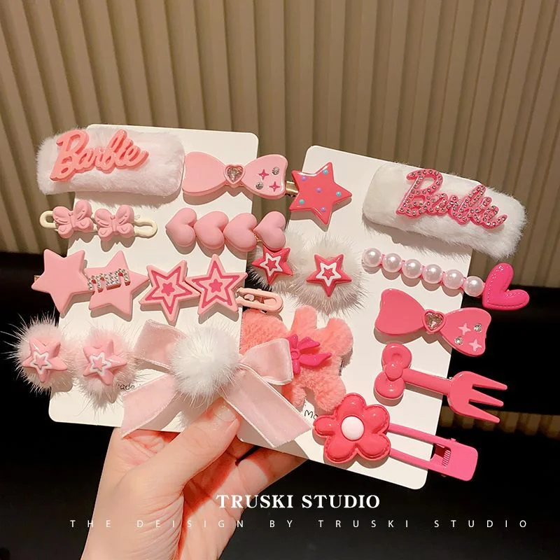 Wholesale Pink Plush Hair Clips