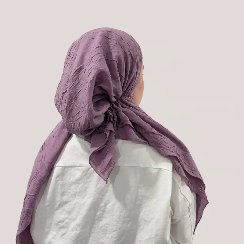 Purple Bamboo Pre-Tied Scarf