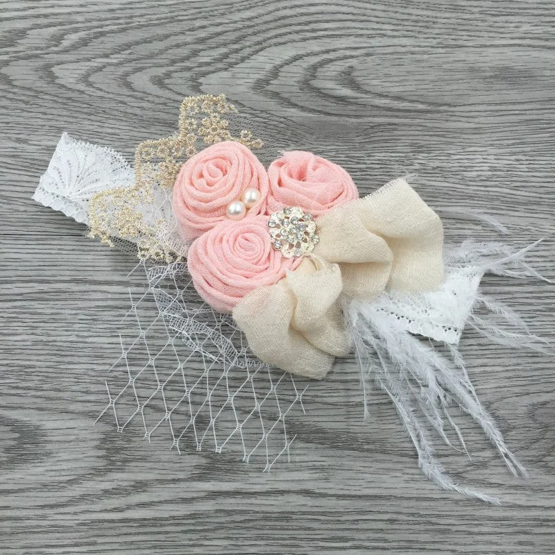 Wholesale Kids Fabric Feather Headband