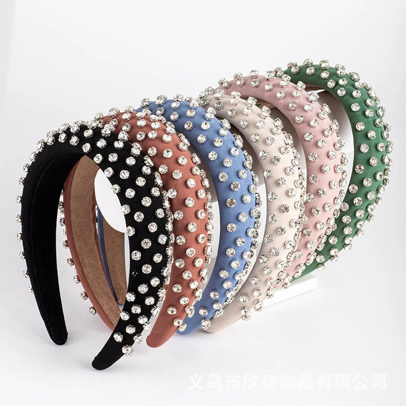 Wholesale Diamond-encrusted Wide-brimmed Headband