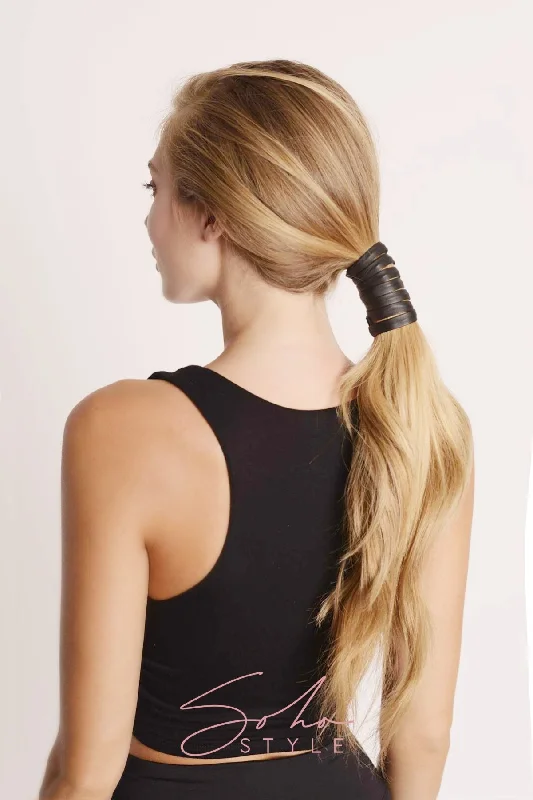 Leather Suede hair tie