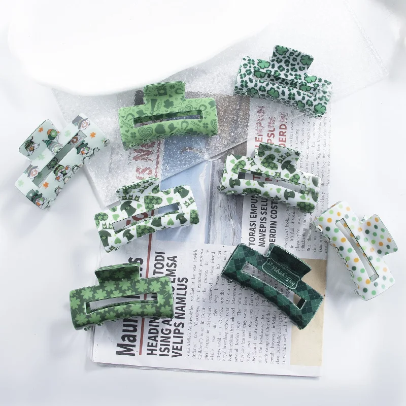 Wholesale St Patrick Pvc 8cm Hair Clip