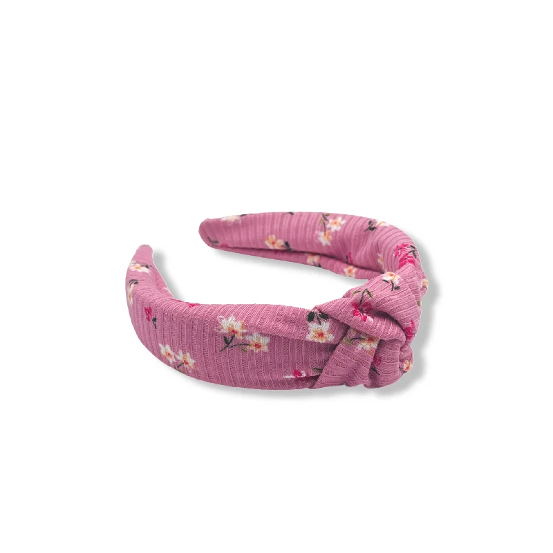 Pink Floral Hard Headband