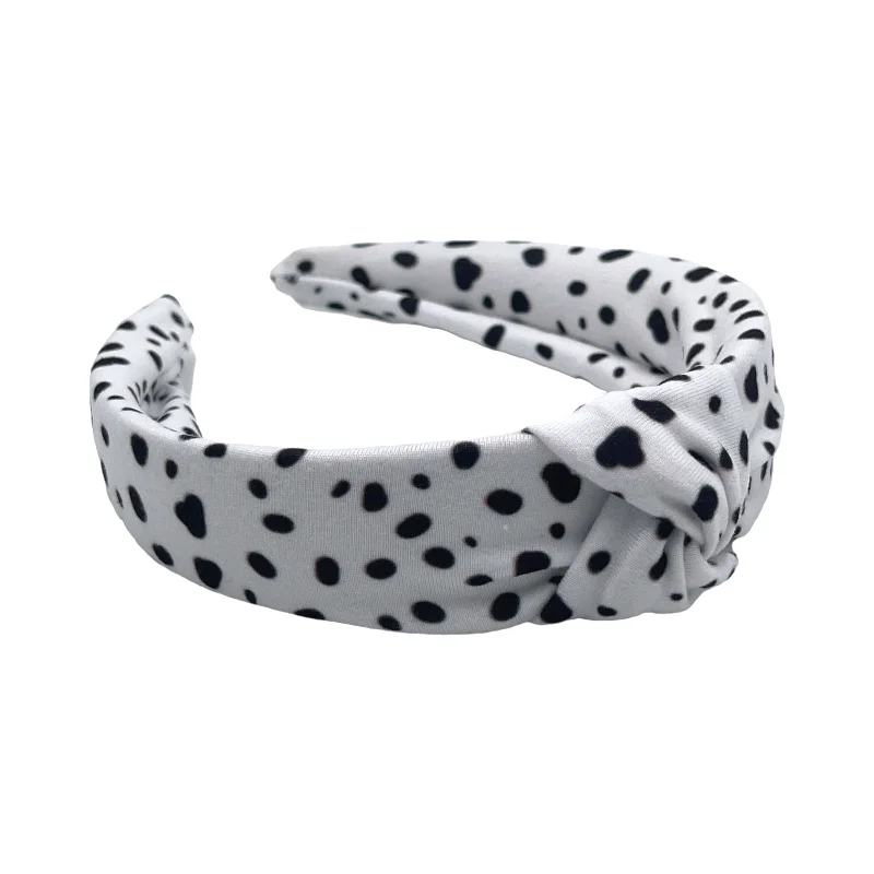 White Speckled Spots Hard Headband