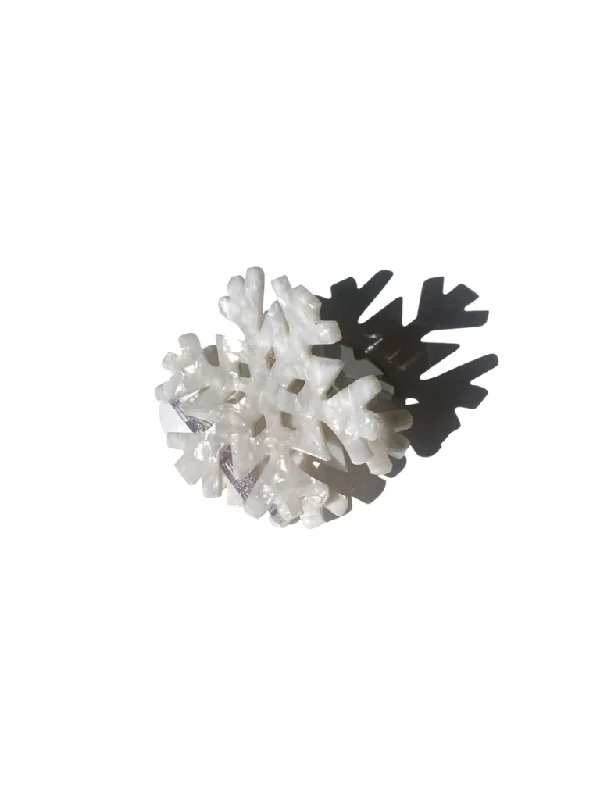 Handmade Snowflake Holiday Claw Hair Clip | Eco-Friendly