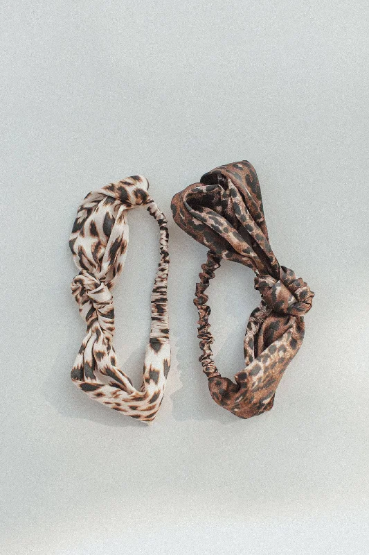 Satin Leopard Headband