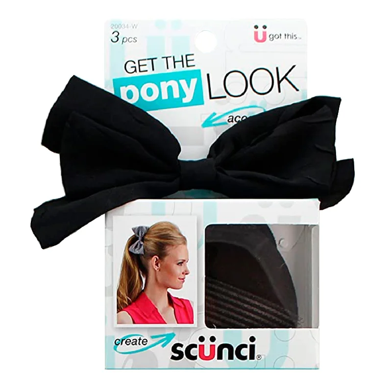 Scunci Get The Pony Look Hair Accessorize Ponytail Kit 3pcs