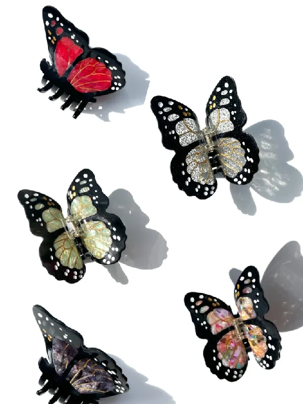 Hand-painted Limited Edition Monarch Butterfly Claw Hair Clip | Eco-Friendly