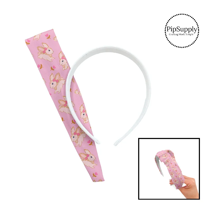 Pink Soft Bunnies DIY Knotted Headband Kit