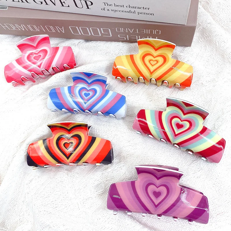 Wholesale Valentine's Day Love 8.7CM Acrylic Hair Clip