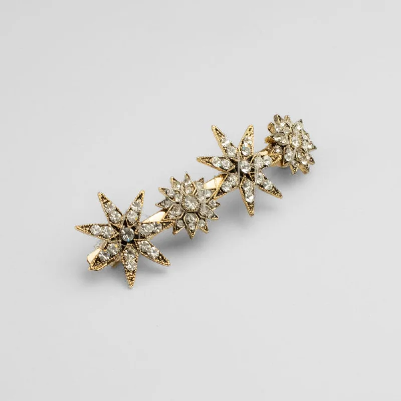 Crystal Ornate Star Barrette Clip